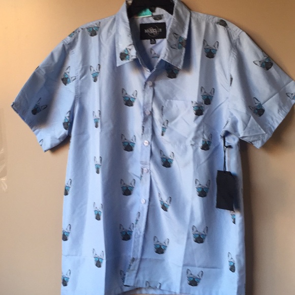 NWT SoCal Pug Life Casual Button Down Shirt - Picture 3 of 4